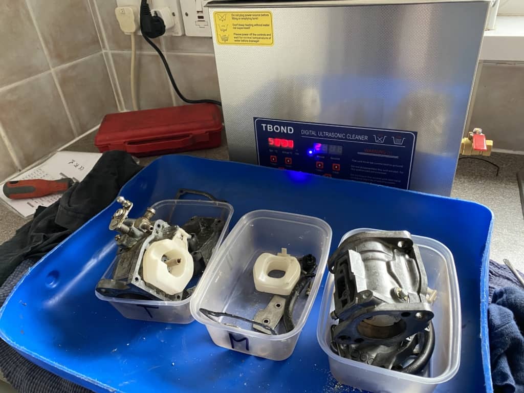 Ultrasonic carb cleaning