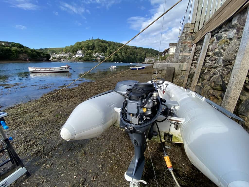 Yamaha outboard engine servicing on site